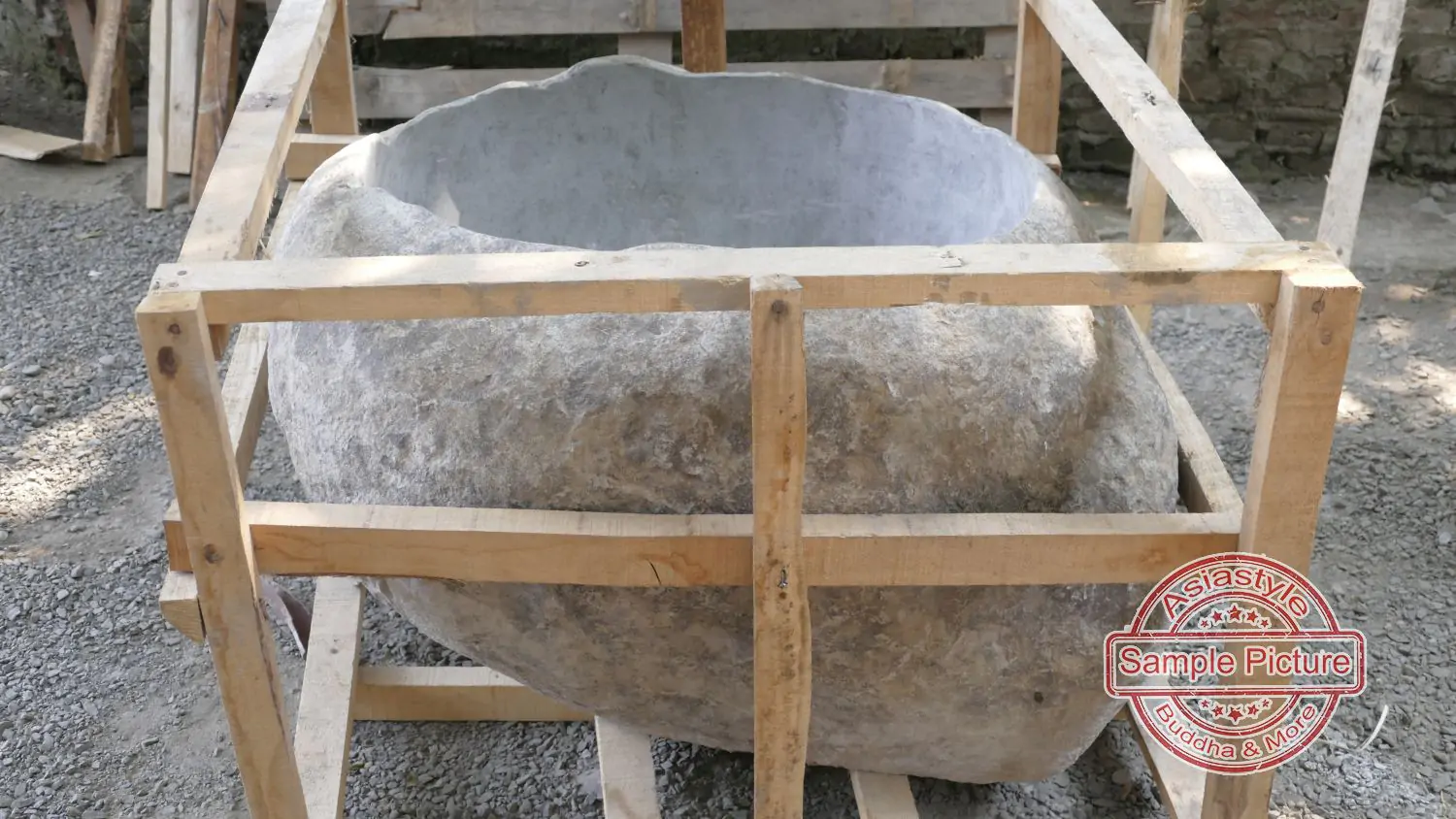  Product image 2 of the product “Basin from Riverstone, Natural surface, polished inside. Dia approx 76-80. Height 51-55 ”